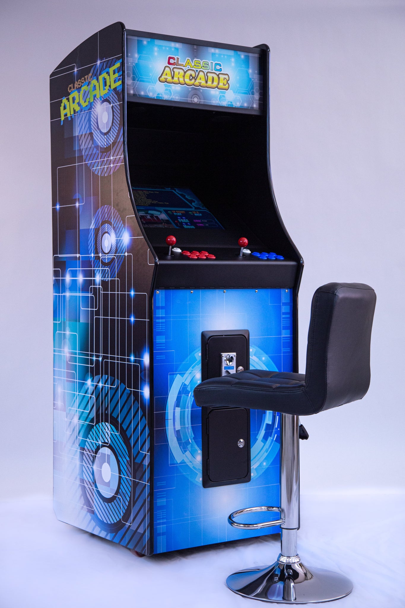 Full-Sized Upright Arcade Room Game with City Classic Games – 60 Game